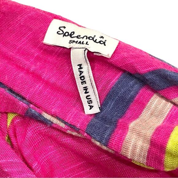 Splendid Pink Yellow Blue Stripes Tank Top Size Small - Picture 2 of 6